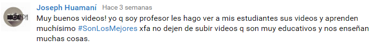 Docente agradece la disponibilidad de las animaciones educativas para uso con su alumnado