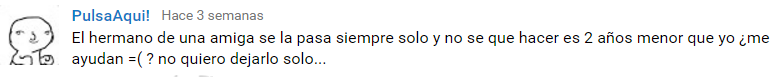 Petición de ayuda para persona conocida