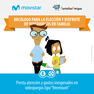 Decálogo para la elección y disfrute de videojuegos en familia - PantallasAmigas - Movistar -04