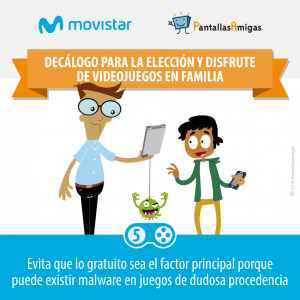 Decálogo para la elección y disfrute de videojuegos en familia - PantallasAmigas - Movistar -05